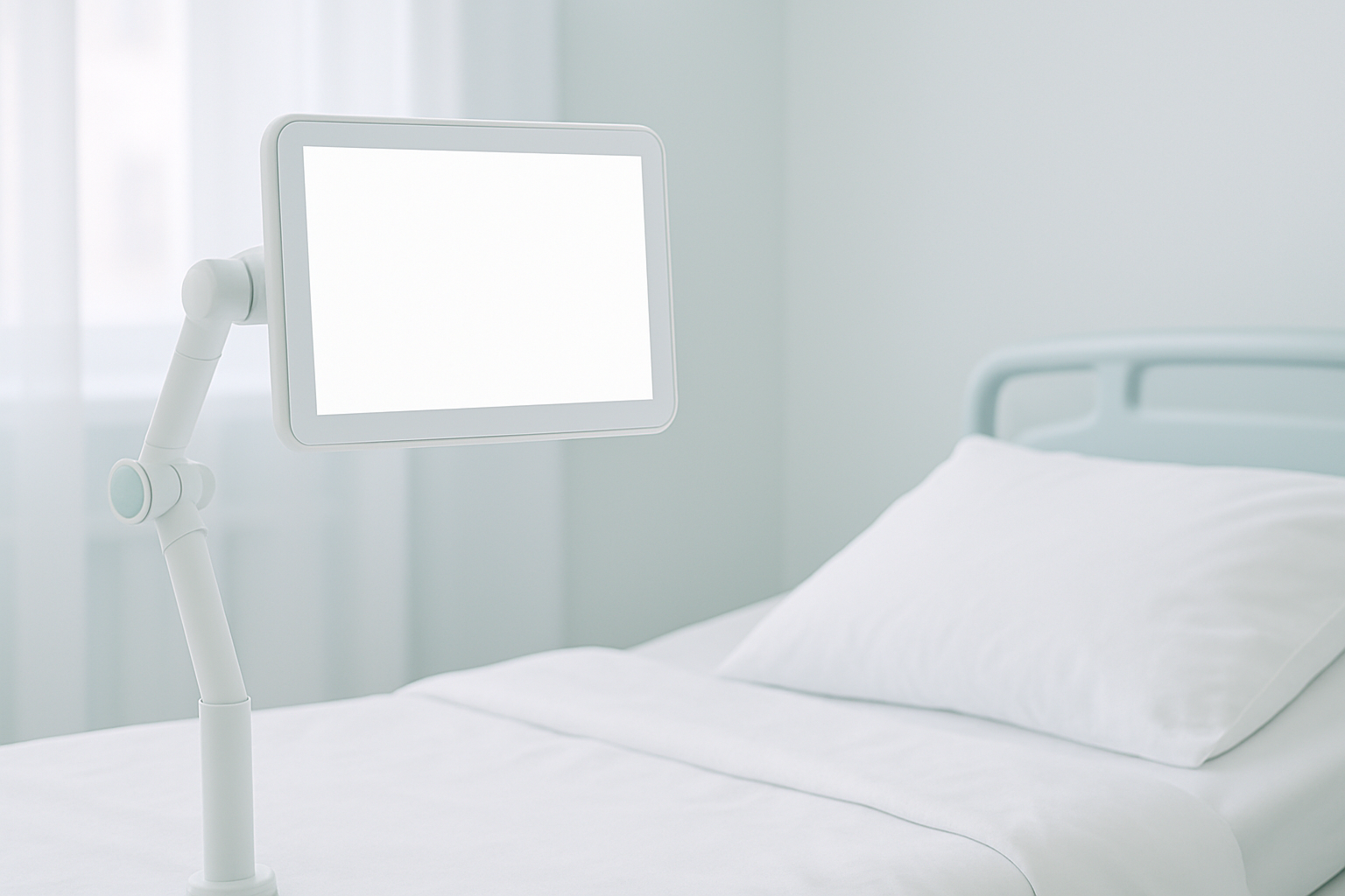 Patientnær tablet ved hospitalsseng
